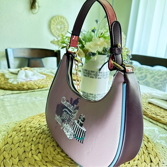 Nicole Lee Pink and Blue Shoulder Bag - Picture 7 of 8